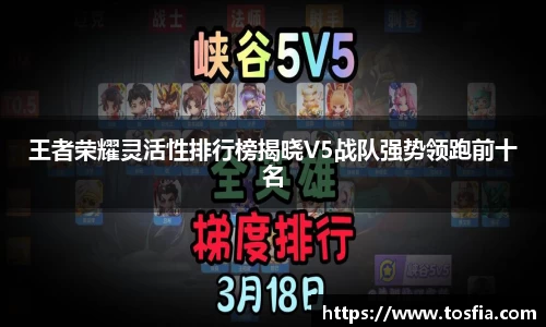 王者荣耀灵活性排行榜揭晓V5战队强势领跑前十名