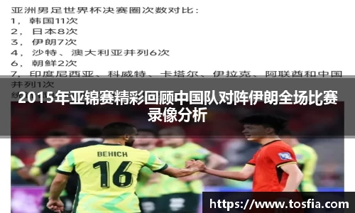 2015年亚锦赛精彩回顾中国队对阵伊朗全场比赛录像分析
